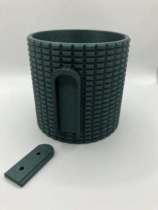 3D Printed Wall Planter with Built-In Drip Tray (4.5 Inch / 115 mm)